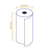 80x40mm Thermal Receipt Printer Paper Rolls (50 Rolls) - Bargain POS
